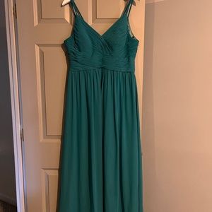 Azazie Blake bridesmaid dress, Jade, size 14
